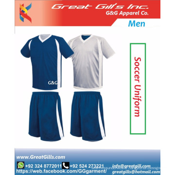 Meilleur tissu 100% polyester Usure uniforme de football / football